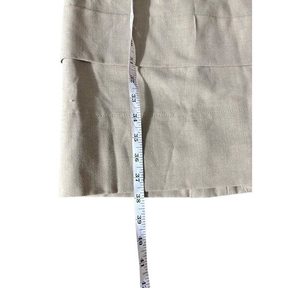 Tahari Arthur S. Levine Women's Cowl Neck Casual Tan Dress - Picture 6 of 7